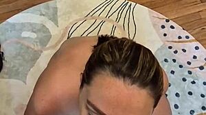 dirty wife fingers pussy backstage then huge facial blast