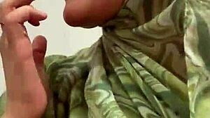 Beautiful hijab arab licks cock before taking massive facial cumshot load