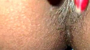 desi bhabhi moans rubbing her wet pussy close-up