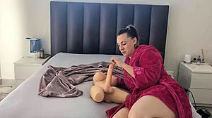 Milf Fuck Doll Rides Machine Juicy Pussy To Wand Orgasm Closeup!