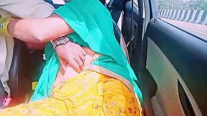 desi housewife's car fuck tempts stranger with dirty telugu romance talk