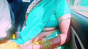 desi housewife's car fuck tempts stranger with dirty telugu romance talk