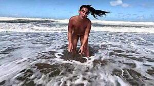 wanna join this bbw beach cumwalk after she sucks and jerks off huge cocks?