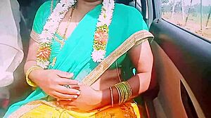 desi housewife's car fuck tempts stranger with dirty telugu romance talk