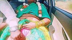 desi housewife's car fuck tempts stranger with dirty telugu romance talk
