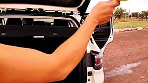 stepmom caught me in her car, gave outdoor anal surprise and squirted everywhere luna oliveira