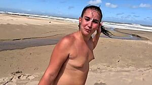 wanna join this bbw beach cumwalk after she sucks and jerks off huge cocks?