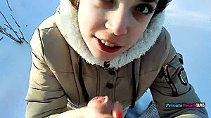 Russian Stepsister's Outdoor Deepthroat Blowjob Tops My Fetish List