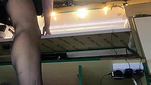 Tracy's Shaved Pussy Upskirt Flash Tease At Work!