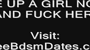 Red Ass Brutally Whipped in Garage Bondage