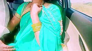 desi housewife's car fuck tempts stranger with dirty telugu romance talk