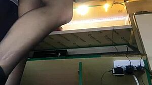 Tracy's Shaved Pussy Upskirt Flash Tease At Work!