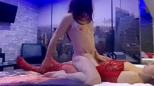 lesbian claims free trans slut's ass in hotel room heat