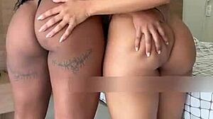 i catch my husband balls deep in my best friend's wet pussy, their bisexual kisses turning into wild girl-on-girl action.