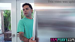 kinky milf stepmom feels stepson's big dick rescue her