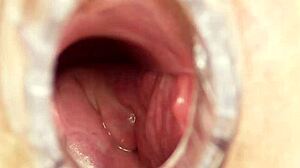 sexy milf nurse uniform bizarre self exam closeup