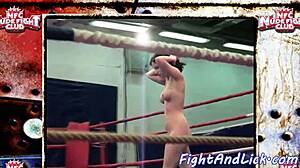 European Lezzies Wrestle Naked in Big Tits Amateur Catfight!