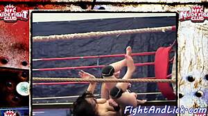 European Lezzies Wrestle Naked in Big Tits Amateur Catfight!