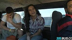 HOT DOMINICAN BABE'S LONG HAIR BOUNCES IN FUCK!