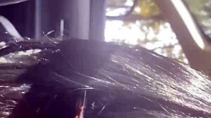 Milfycalla Needs a Ride? Curvy Milf Deepthroats in Car!