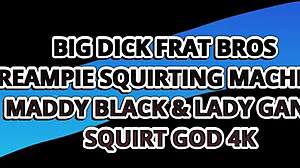 Lady Gang Squirts in Muscular Group Cowgirl Orgy