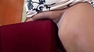 evangelical housewife grinds her cameltoe on the sofa