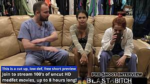 angel santana creampied by patient as step-sister watches moaning