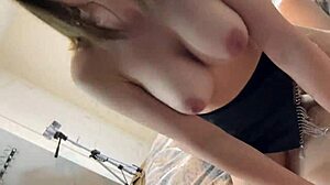 posing stepdaughter swallows uncle's hot cum