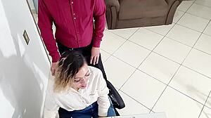 Boss Blackmails Secretary for Office Asshole Doggystyle Facial