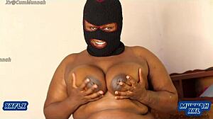 mmm my big tits ebony bbw's fat shaved pussy gets the hottest foreplay massage