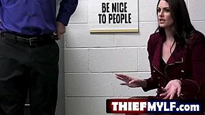 security officer jack vegas catches aria khaide stealing