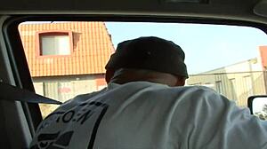 Hey, watch this blonde bombshell take cock deep in her shaved tight twat!