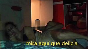 Hubby works while colleagues fuck his flashing wife