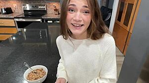 Stepdaughter rides old man creampie household fantasy