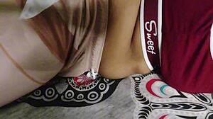 Step Son Massages and Fucks Step Mom's Tight Pussy