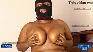 mmm my big tits ebony bbw's fat shaved pussy gets the hottest foreplay massage