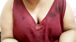 Asian Sexy Aunty Teases Huge Tits Closeup