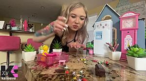 giantess, screaming fighting tinies fill your belly good!