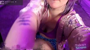 horny girlfriend fingers ass with toy on cam part 2