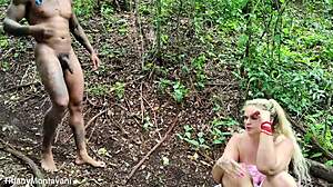 i'm flashing my big natural tits and ass in forest for you loves full vid coming
