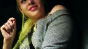 hitchhiking blonde teen grabs cock in car!