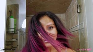 Elegant Brunette Takes Steamy Shower Beauty Photoshoot