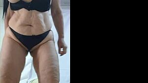 i spy on my curvy stepmom dancing sexy in lingerie on hidden cam