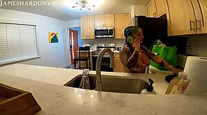 latina bends for bbc quickie pounding next door