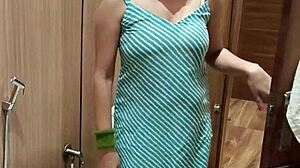 Indian bhabhi fucked sucked after shower hidden cam