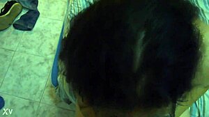 hot argentinian brunette gives steamy tits blowjob