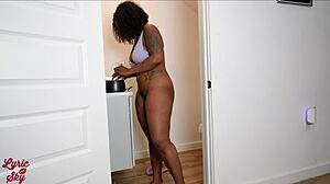 Waxing Hairy Ebony Pussy First Time Extreme Closeup