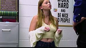 Pilfer4k Cute Tiny Virgin Teen Mazy Myers Stripped Fucked to Orgasm by Officer