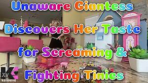 giantess, screaming fighting tinies fill your belly good!