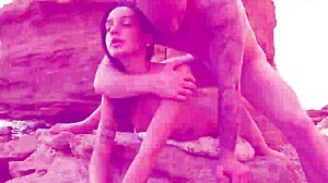 EVA TENDER GETS ANAL BENT OVER ON WILD BEACH DOGGYSTYLE CLOSEUP